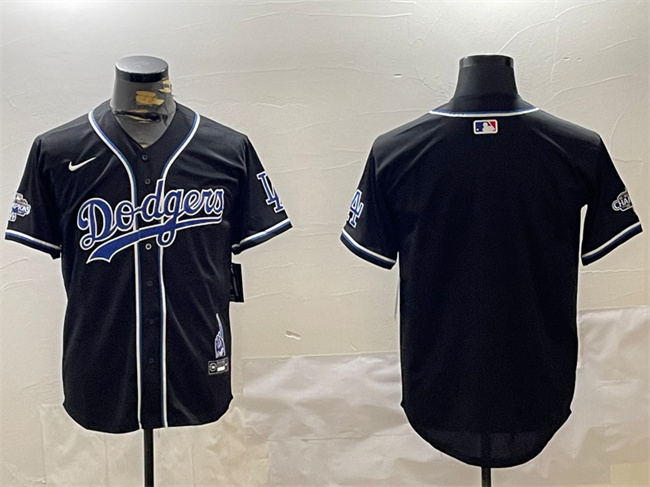 Youth Los Angeles Dodgers Blank Black 2024 World Series Champions Limited Stitched Baseball Jersey