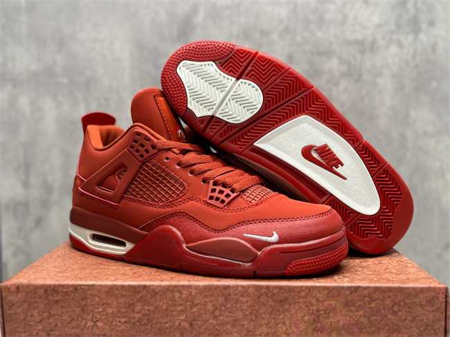 Men's Hot Sale Running weapon Air Jordan 4 Red Shoes 0232