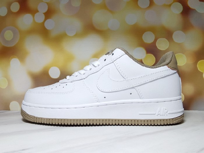 Men's Air Force 1 Low White/Brown Shoes 0182