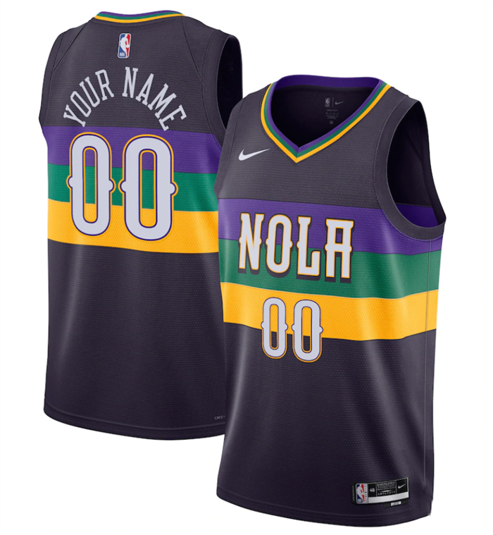 Youth New Orleans Pelicans Active Player Custom Black 2022/23 City Edition Stitched Basketball Jersey