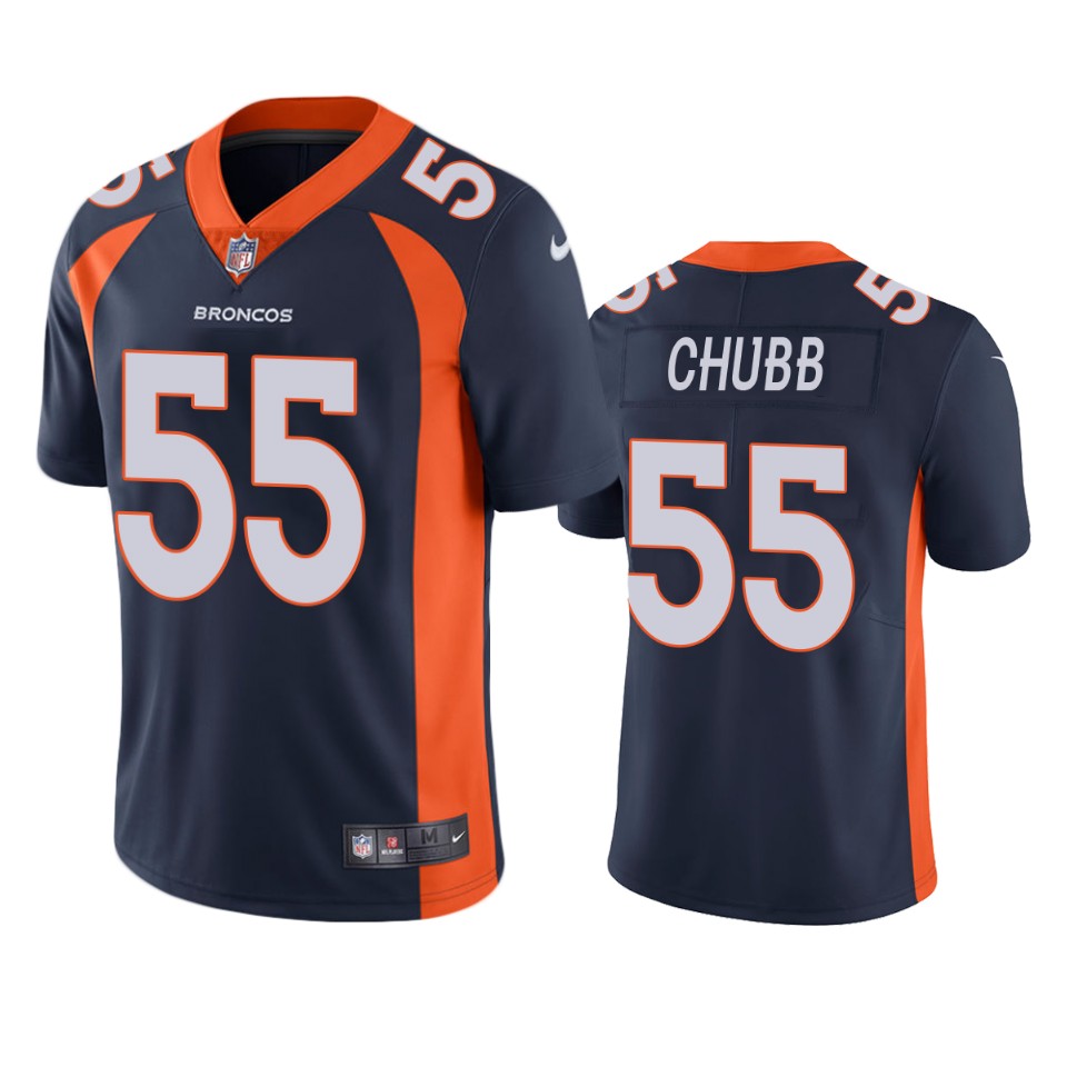 Youth Denver Broncos #55 Bradley Chubb Navy Vapor Untouchable Limited Stitched Jersey