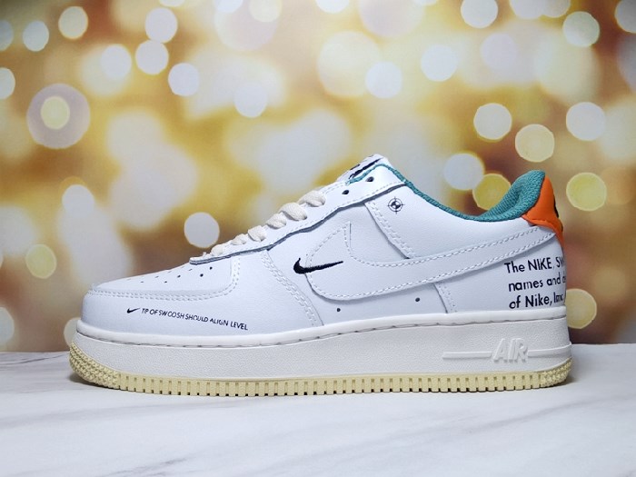 Men's Air Force 1 Low White/Teal Shoes 0164