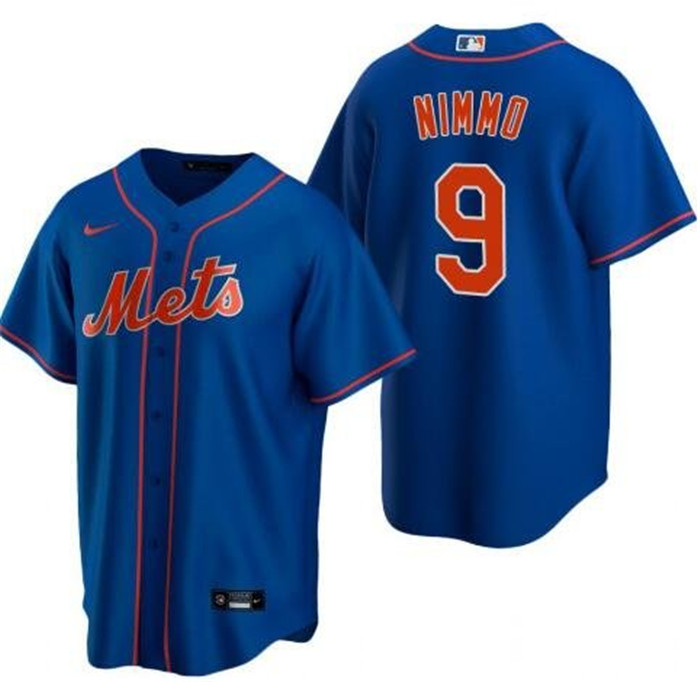 Men's New York Mets #9 Brandon Nimmo Royal Cool Base Stitched Baseball Jersey