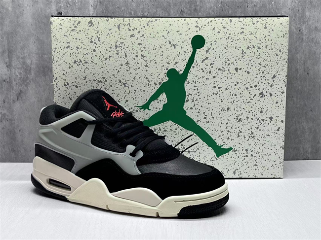 Men's Hot Sale Running weapon Air Jordan 4 Black/Gray Shoes 0224
