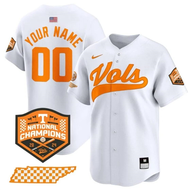 Men's Tennessee Volunteers Active Player Custom White 2024 Champions Vapor Limited Stitched Jersey Men's Tennessee Volunteers Active Player Custom White 2024 Champions Vapor Limited Stitched Jersey