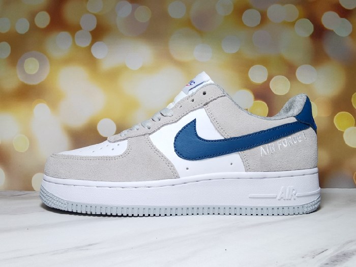 Men's Air Force 1 Low White/Grey Shoes 0166