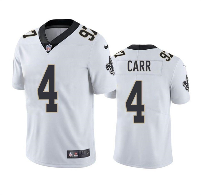Youth New Orleans Saints #4 Derek Carr White Vapor Untouchable Limited Stitched Jersey