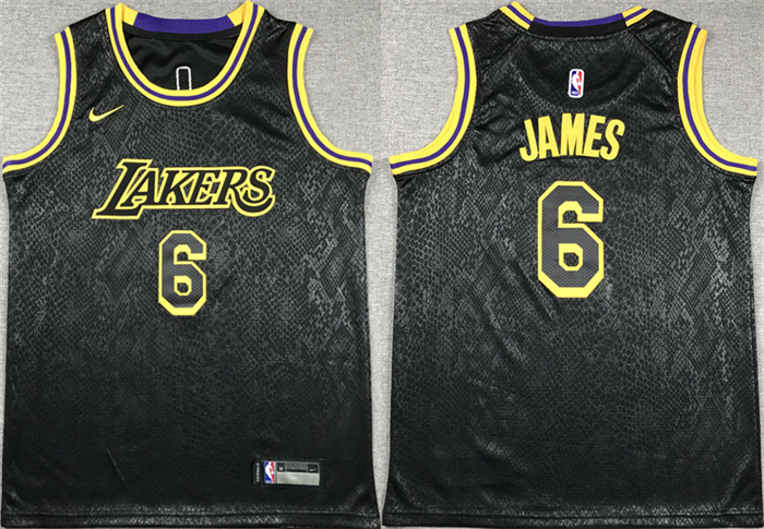 Youth Los Angeles Lakers #6 LeBron James Black Stitched Basketball Jersey
