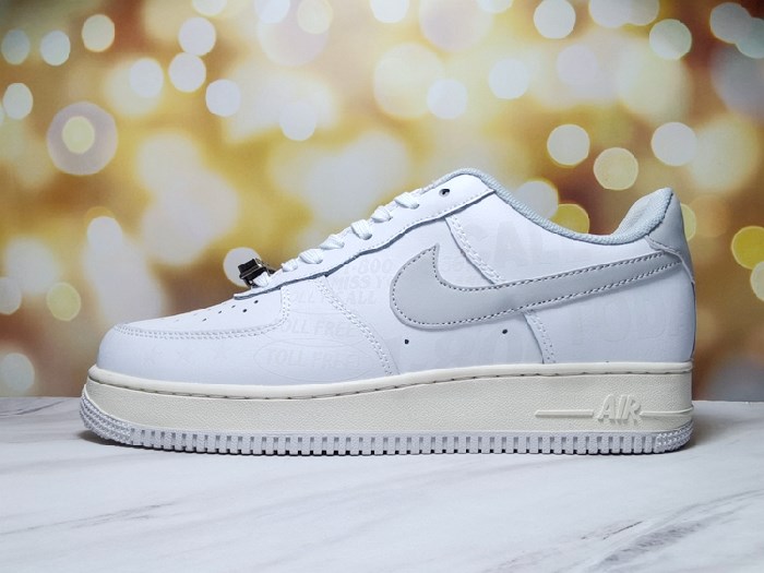 Men's Air Force 1 Low White/Grey Shoes 0187