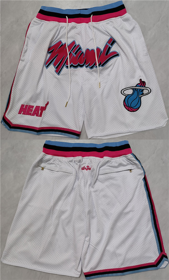 Men's Miami Heat 2022/23 White Shorts (Run Small)