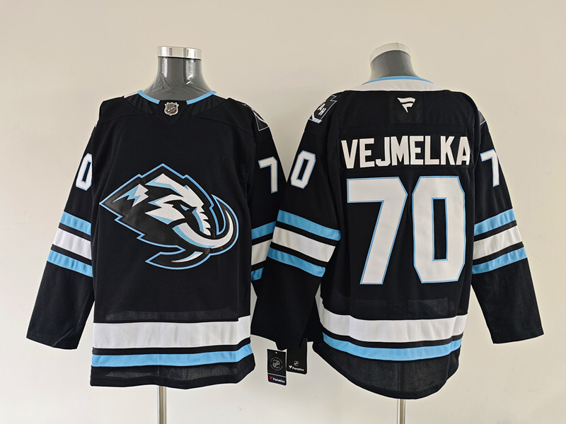 Men's Utah Mammoth #70 Karel Vejmelka Navy 2025 Stitched Jersey