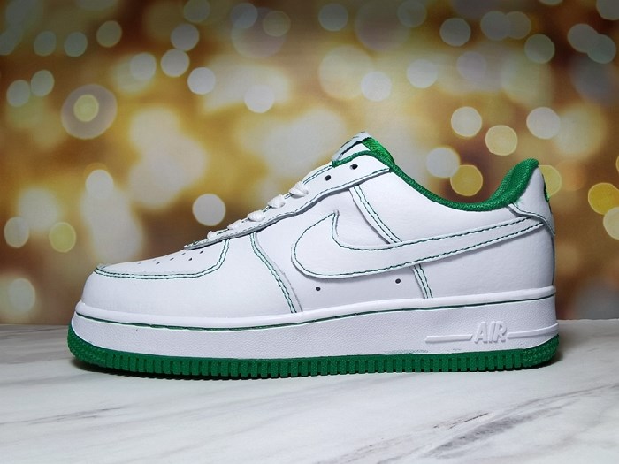Men's Air Force 1 Low White/Green Shoes 0169