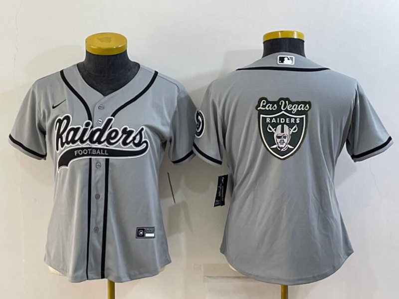 Youth Las Vegas Raiders Grey Team Big Logo With Patch Cool Base Stitched Baseball Jersey Youth Las Vegas Raiders Grey Team Big Logo With Patch Cool Base Stitched Baseball Jersey