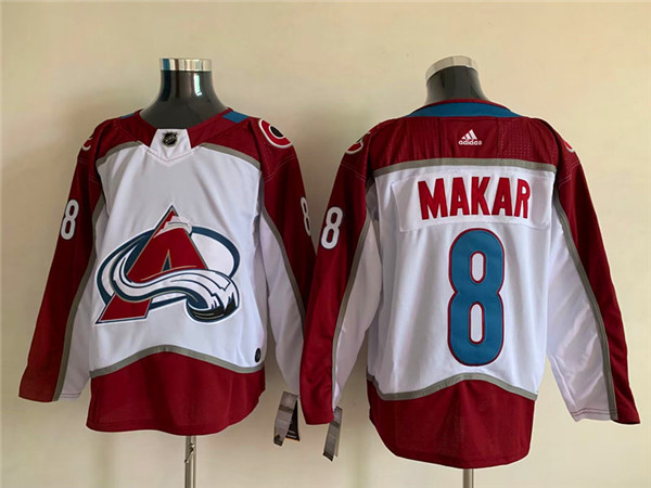 Men's Colorado Avalanche #8 Cale Makar White Stitched NHL Jersey
