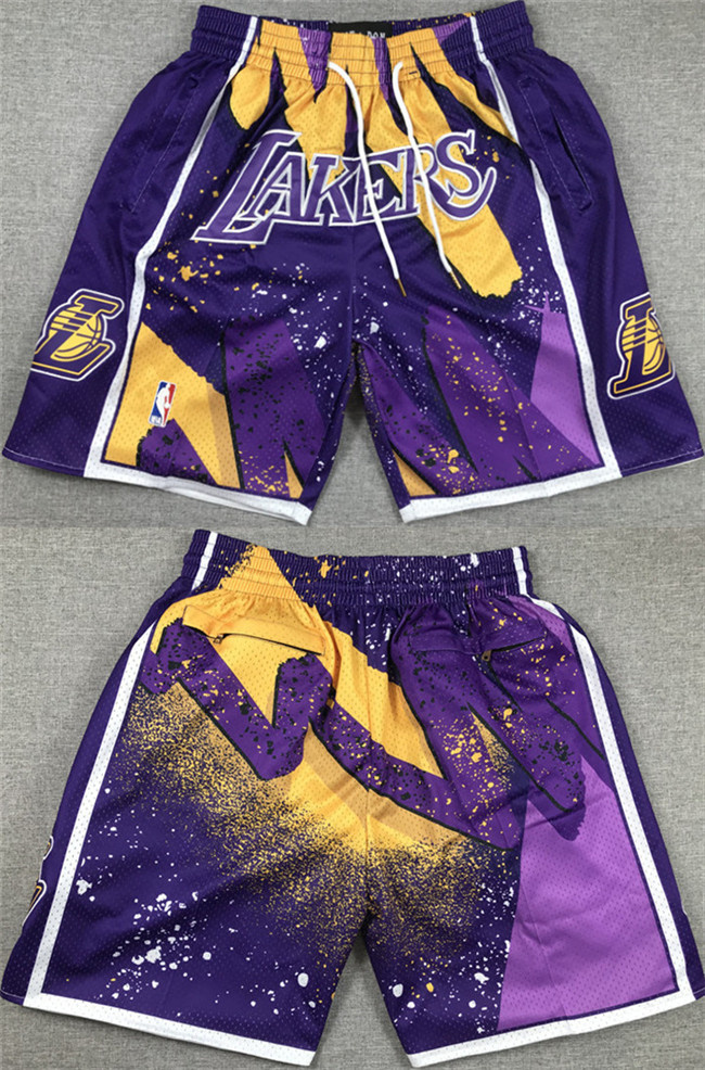 Men's Los Angeles Lakers Purple Shorts (Run Small)