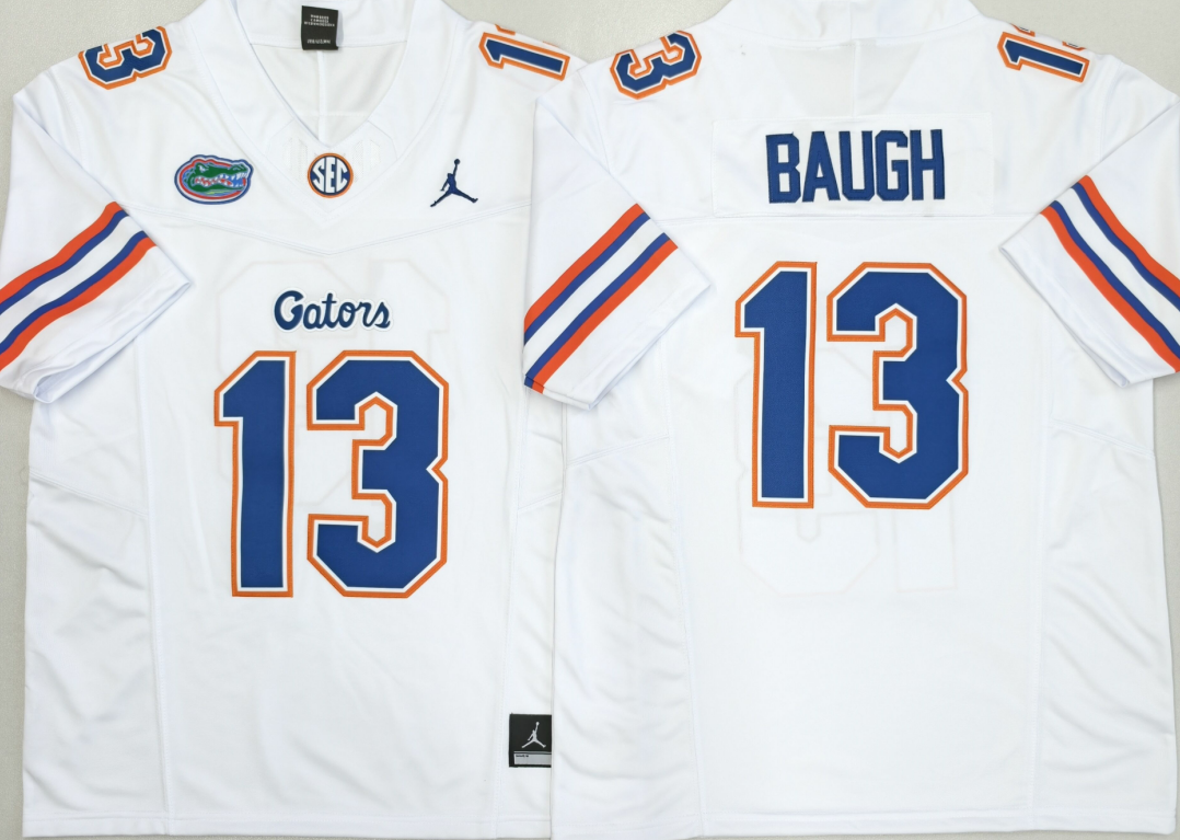 Men's Florida Gators #13 Jadan Baugh White 2026 F.U.S.E. Stitched Jersey