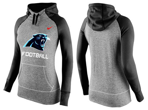 Women's Nike Carolina Panthers Performance Hoodie Grey & Black