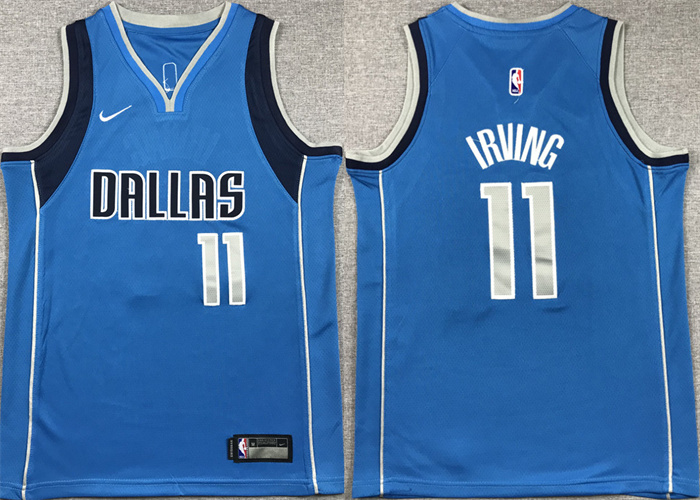 Youth Dallas Mavericks #11 Kyrie Irving Blue Stitched Basketball Jersey