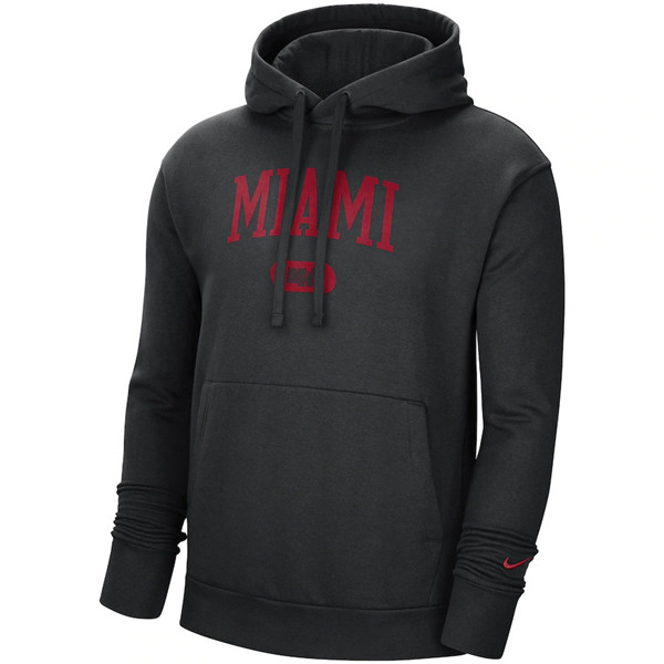 Men's Miami Heat 2021 Black Heritage Essential Pullover Hoodie