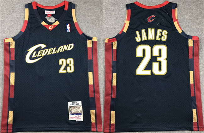 Youth Cleveland Cavaliers #23 LeBron James Navy Stitched Jersey