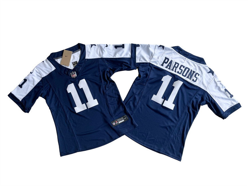 Women's Dallas Cowboys #11 Micah Parsons Navy/White 2023 F.U.S.E. Limited Stitched Jersey(Run Small)