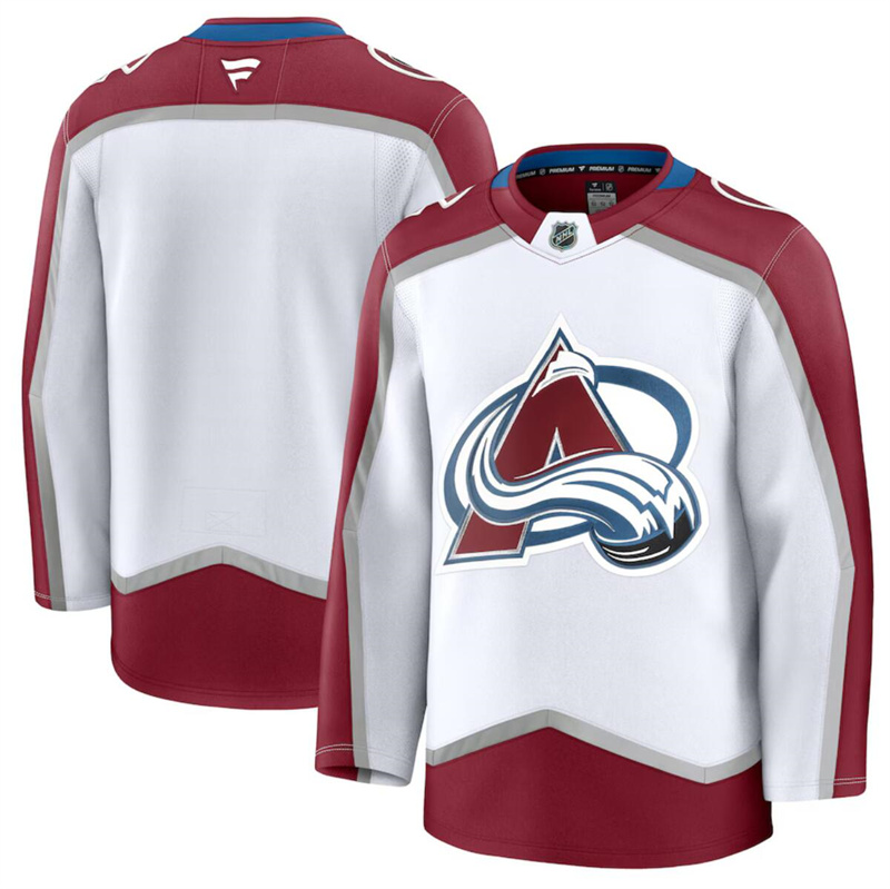 Men's Colorado Avalanche Blank White 2024-25 Away Stitched Jersey Men's Colorado Avalanche Blank White 2024-25 Away Stitched Jersey
