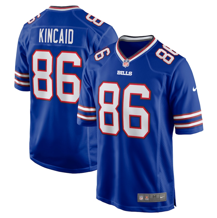 Youth Buffalo Bills #86 Dalton Kincaid Blue Stitched Game Jersey