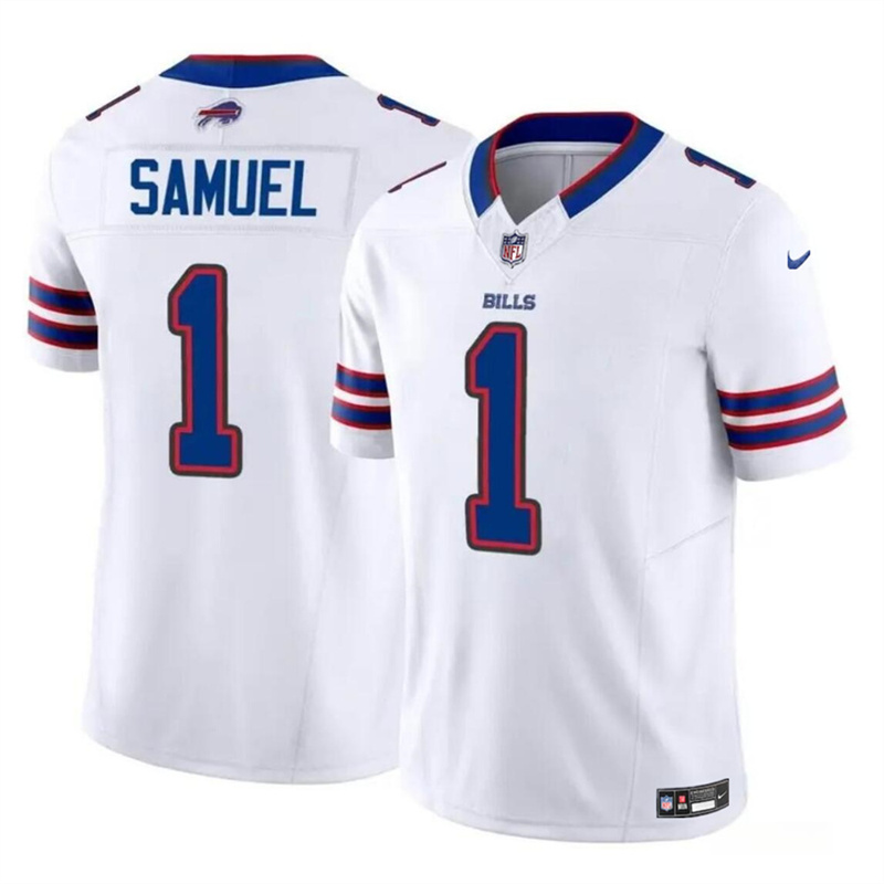 Youth Buffalo Bills #1 Curtis Samuel White 2024 F.U.S.E Vapor Untouchable Limited Stitched Jersey