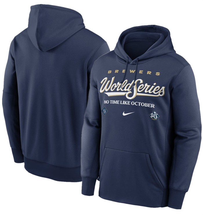 Men's Milwaukee Brewers Navy 2026 World Series Collection Therma Fleece Hoodie