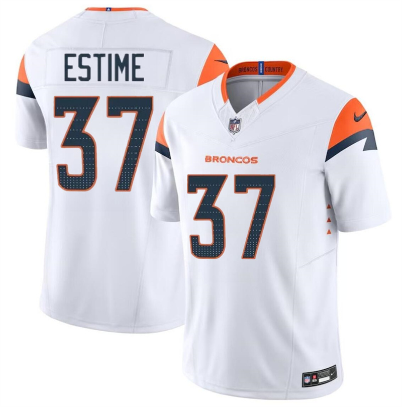 Youth Denver Broncos #37 Audric Estime White 2024 F.U.S.E. Vapor Limited Stitched Football Jersey Youth Denver Broncos #37 Audric Estime White 2024 F.U.S.E. Vapor Limited Stitched Football Jersey