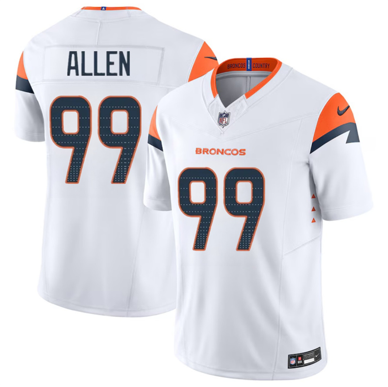Youth Denver Broncos #99 Zach Allen White 2024 F.U.S.E. Vapor Limited Stitched Football Jersey Youth Denver Broncos #99 Zach Allen White 2024 F.U.S.E. Vapor Limited Stitched Football Jersey
