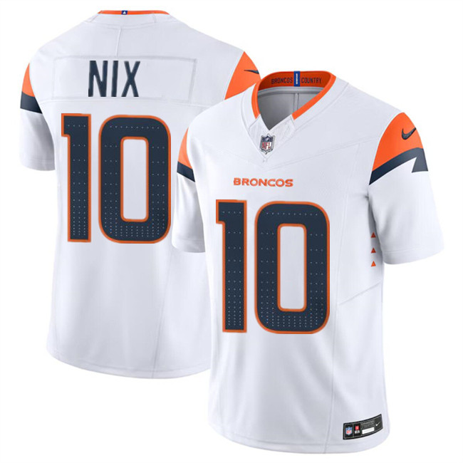 Youth Denver Broncos #10 Bo Nix White 2024 Draft F.U.S.E. Vapor Limited Stitched Football Jersey Youth Denver Broncos #10 Bo Nix White 2024 Draft F.U.S.E. Vapor Limited Stitched Football Jersey
