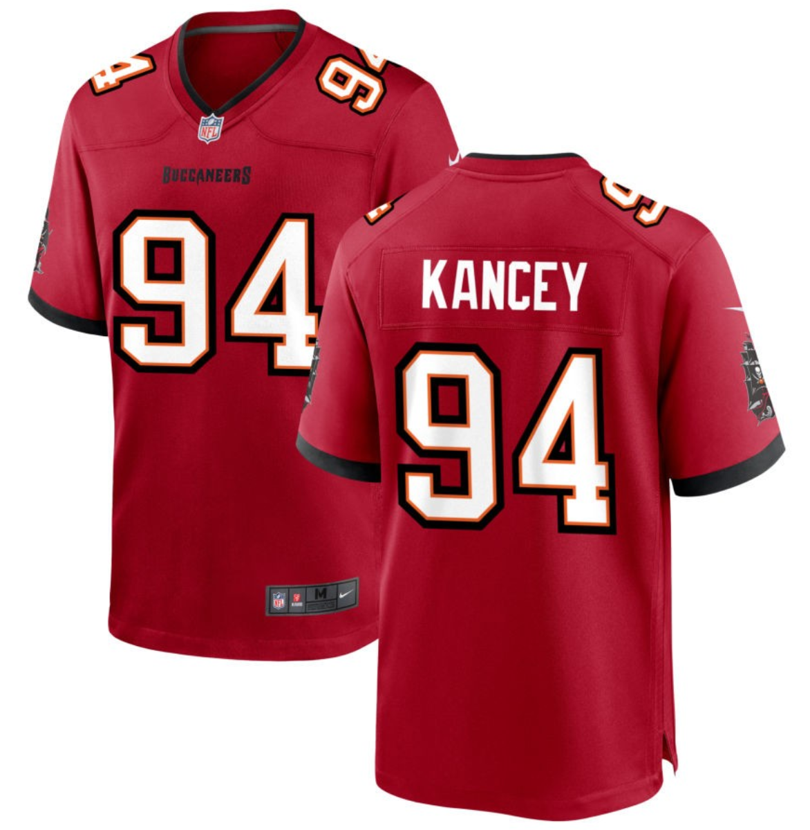 Youth Tampa Bay Buccaneers #94 Calijah Kancey Red 2023 Draft Stitched Game Jersey