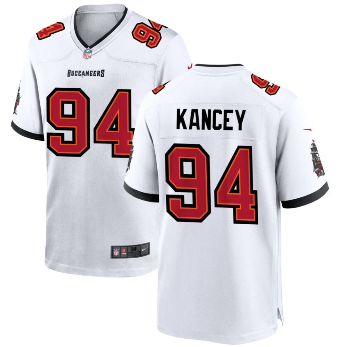 Youth Tampa Bay Buccaneers #94 Calijah Kancey White 2023 Draft Stitched Game Jersey