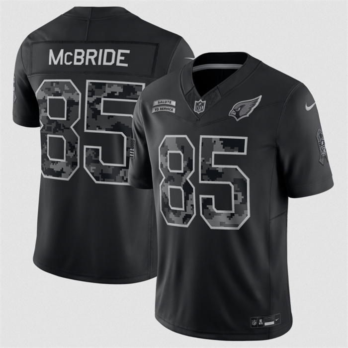 Youth Arizona Cardinals #85 Trey McBride Black 2026 Salute to Service Limited Stitched Football Jersey(Run Small)
