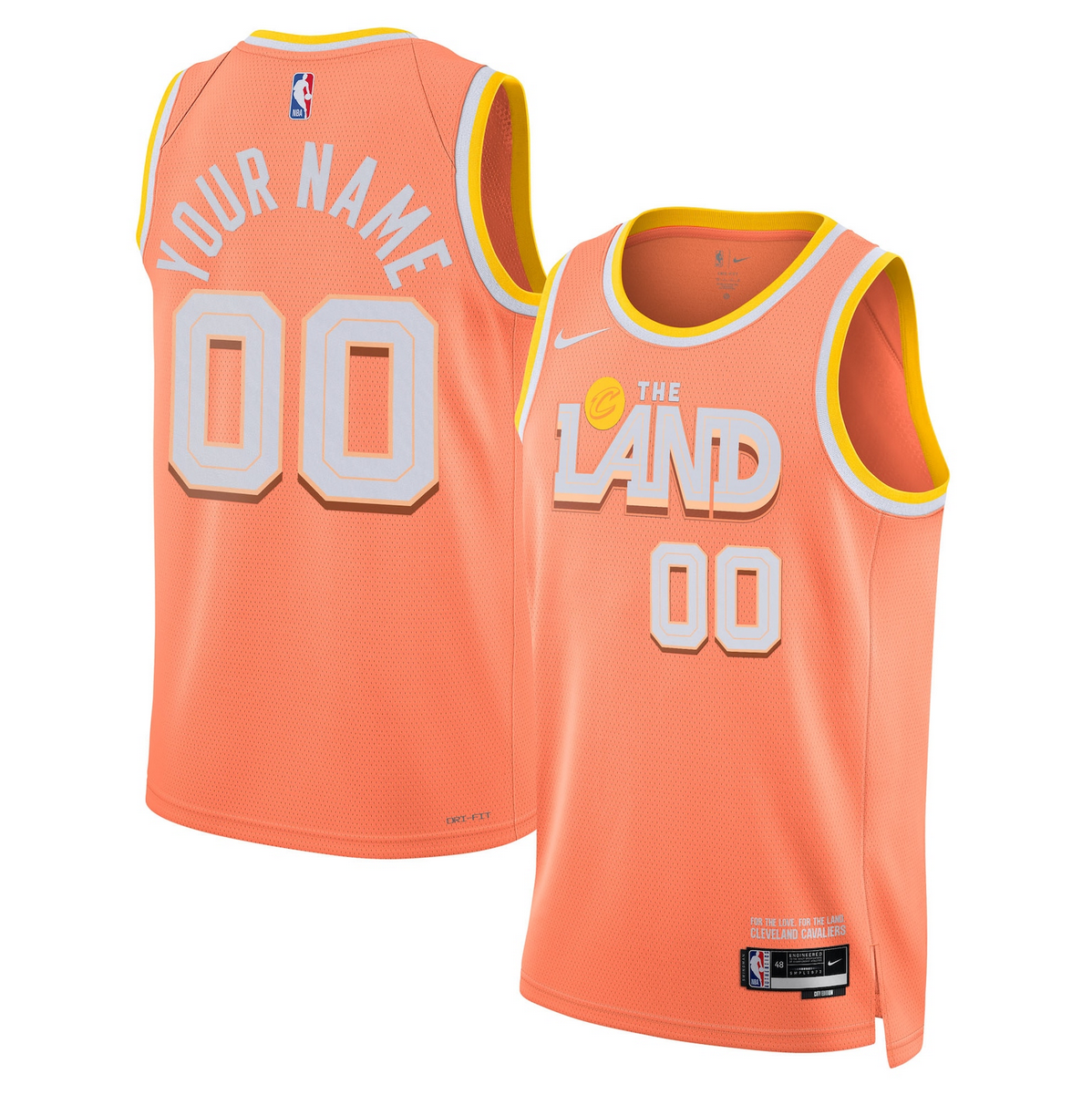 Men's Cleveland Cavaliers Active Player Custom Orange 2025/26 City Edition Stitched Jersey