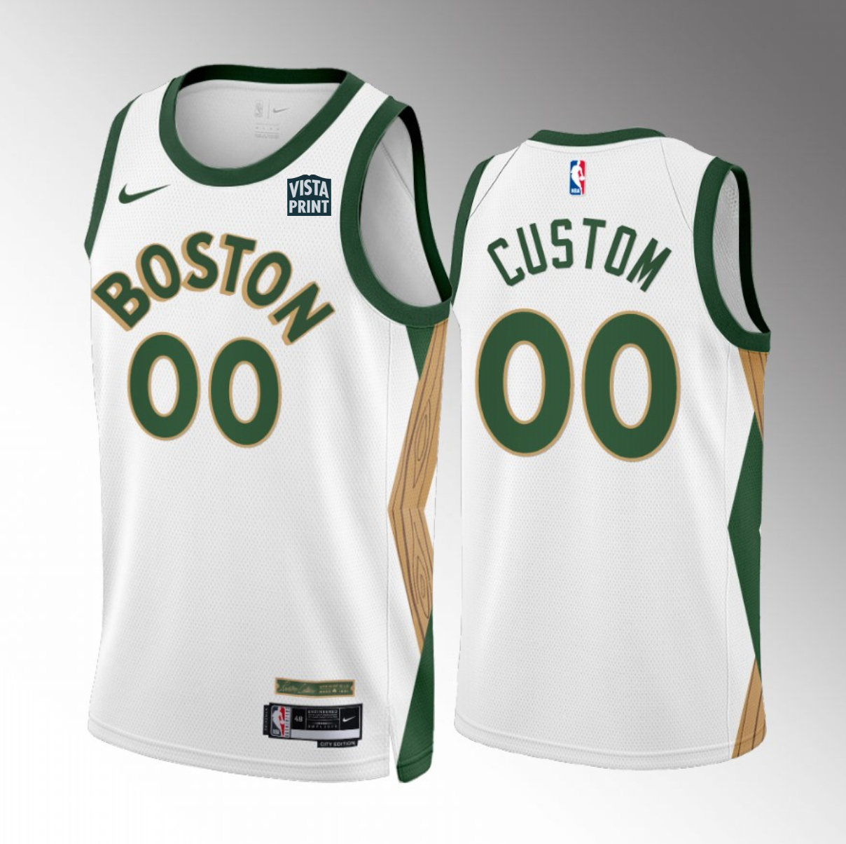 Men's Boston Celtics Active Pllayer Custom White 2023/24 City Edition Stitched Basketball Jersey