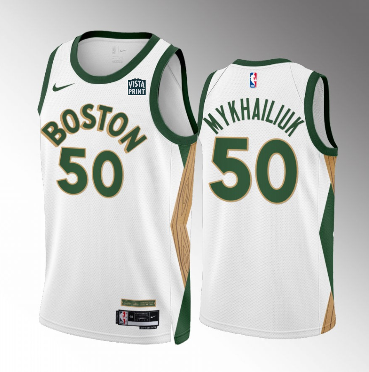 Men's Boston Celtics #50 Svi Mykhailiuk White 2023/24 City Edition Stitched Basketball Jersey
