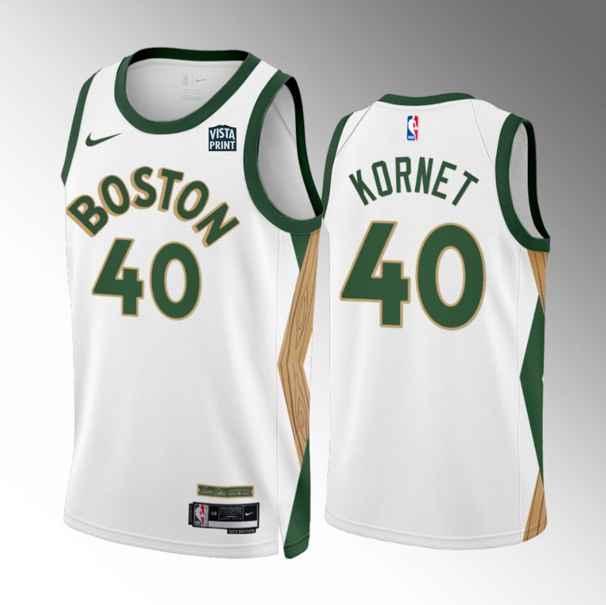 Men's Boston Celtics #40 Luke Kornet White 2023/24 City Edition Stitched Basketball Jersey