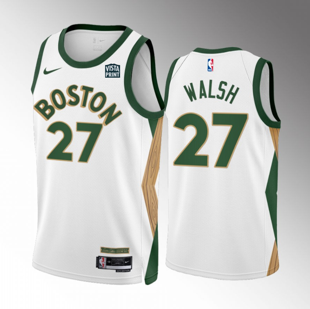 Men's Boston Celtics #27 Jordan Walsh White 2023/24 City Edition Stitched Basketball Jersey