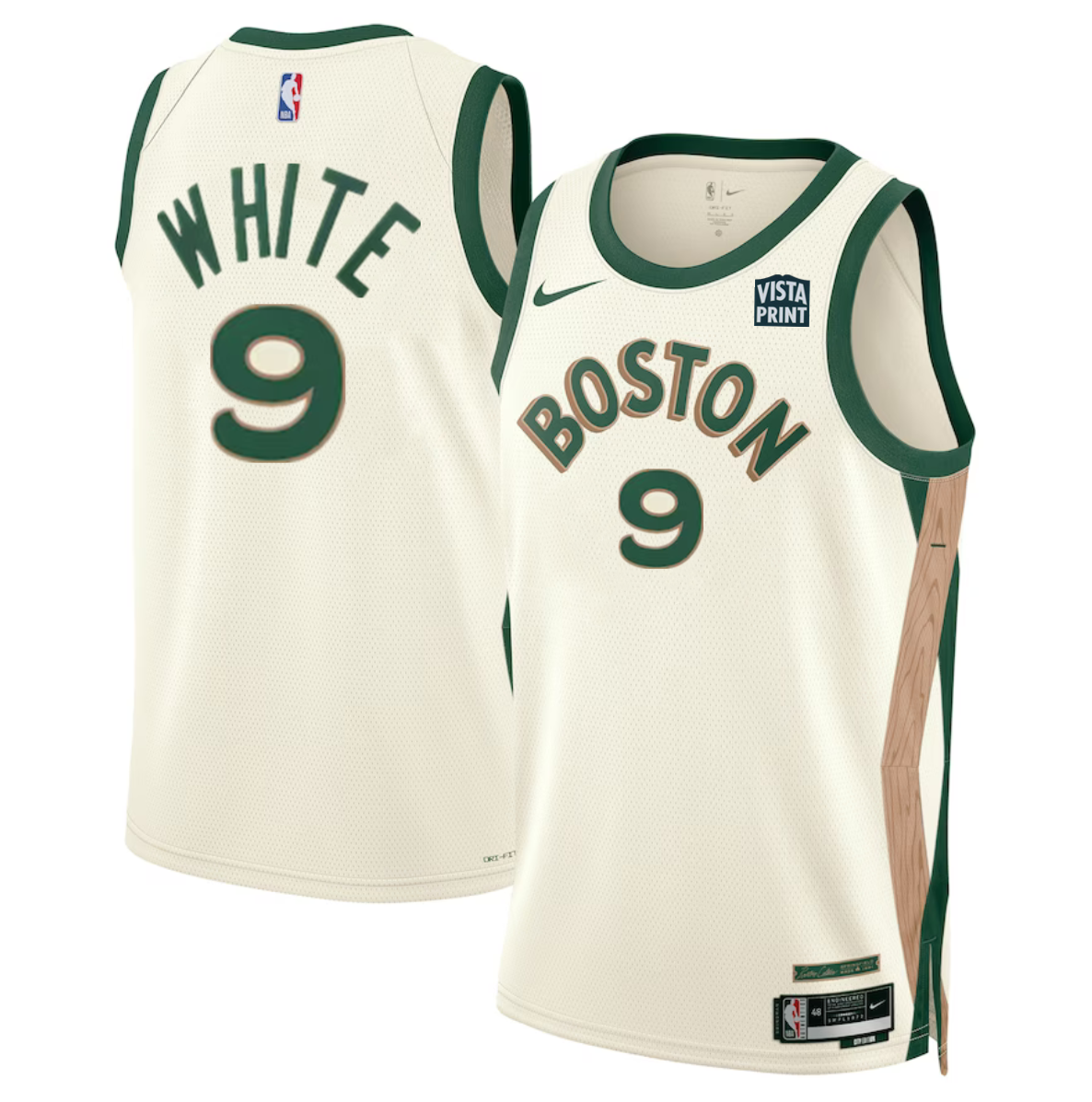 Men's Boston Celtics #9 Derrick White White 2023/24 City Edition Stitched Basketball Jersey