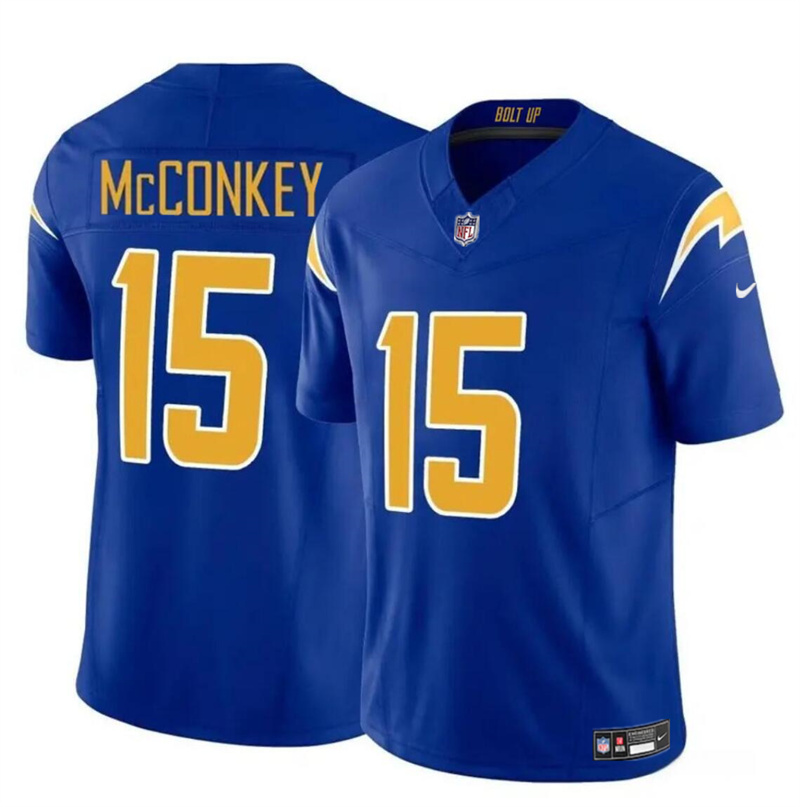 Youth Los Angeles Chargers #15 Ladd McConkey Royal 2024 Draft F.U.S.E Vapor Limited Stitched Football Jersey Youth Los Angeles Chargers #15 Ladd McConkey Royal 2024 Draft F.U.S.E Vapor Limited Stitched Football Jersey