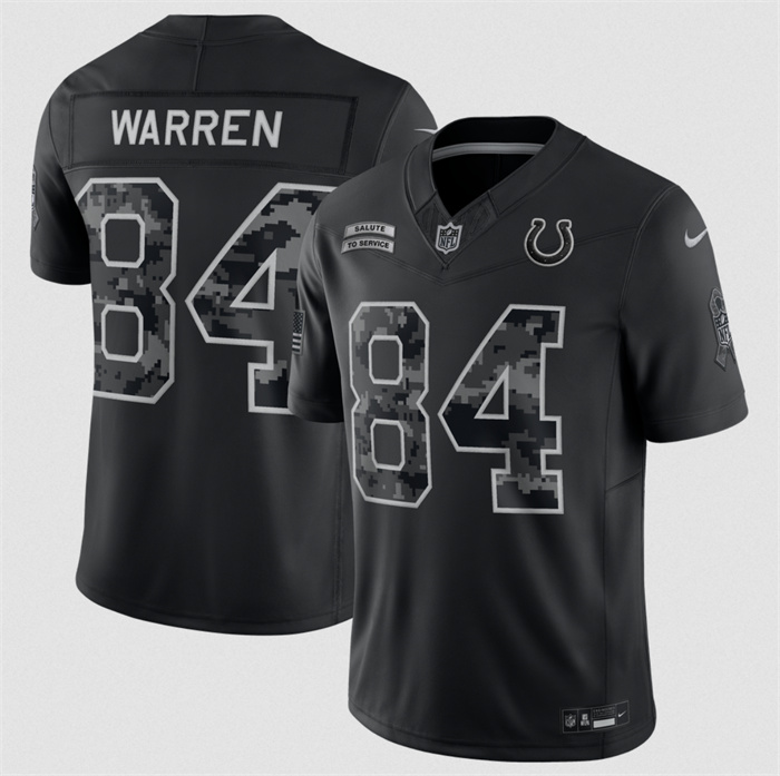 Youth Indianapolis Colts #84 Tyler Warren Black 2026 Salute to Service Limited Stitched Football Jersey(Run Small)