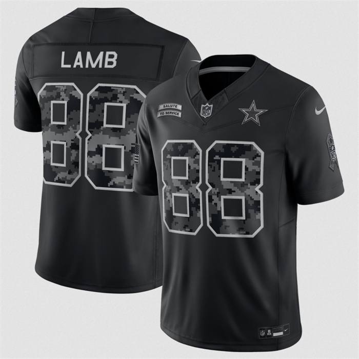 Youth Dallas Cowboys #88 CeeDee Lamb Black 2026 Salute to Service Limited Stitched Football Jersey(Run Small)