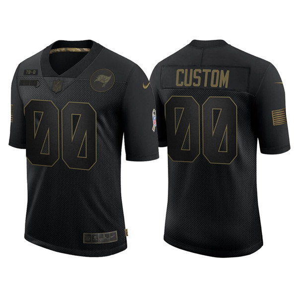 Men's Tampa Bay Buccaneers Black 2020 Customize Salute To Service Limited Stitched Jersey