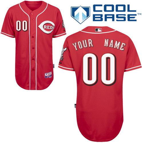Reds Personalized Authentic Red MLB Jersey (S-3XL)