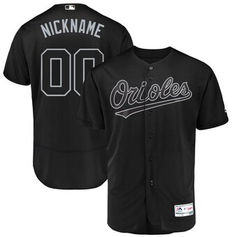 Baltimore Orioles Majestic 2019 Players' Weekend Flex Base Authentic Roster Custom Jersey Black