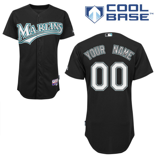 Marlins Personalized Authentic Black MLB Jersey (S-3XL)