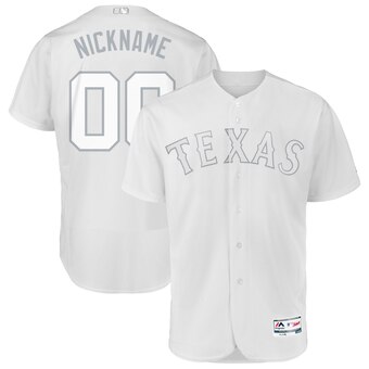 Texas Rangers Majestic 2019 Players' Weekend Flex Base Authentic Roster Custom Jersey White