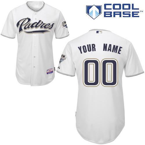 Padres Customized Authentic White Cool Base MLB Jersey (S-3XL)